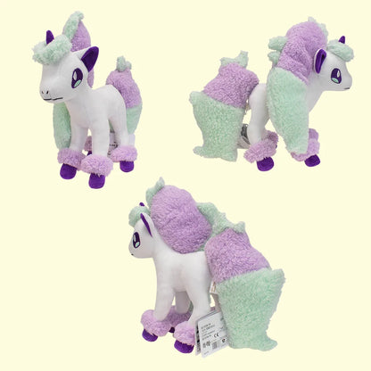 Anime 25cm Sitting Cuties Ponyta（Galarian Form） Soft Stuffed Doll Plush Toys Birthday  & Easter  Stuffer Gift for Kids