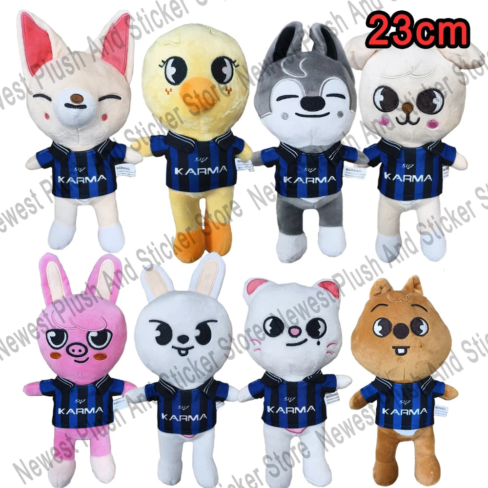*SKZOO Kpop Plush Toys,Wolf Bear Foxes Duck Cartoon Cute Plush Animal Backpack Dolls, Large Messenger Bag, Throw Pillow, Gift