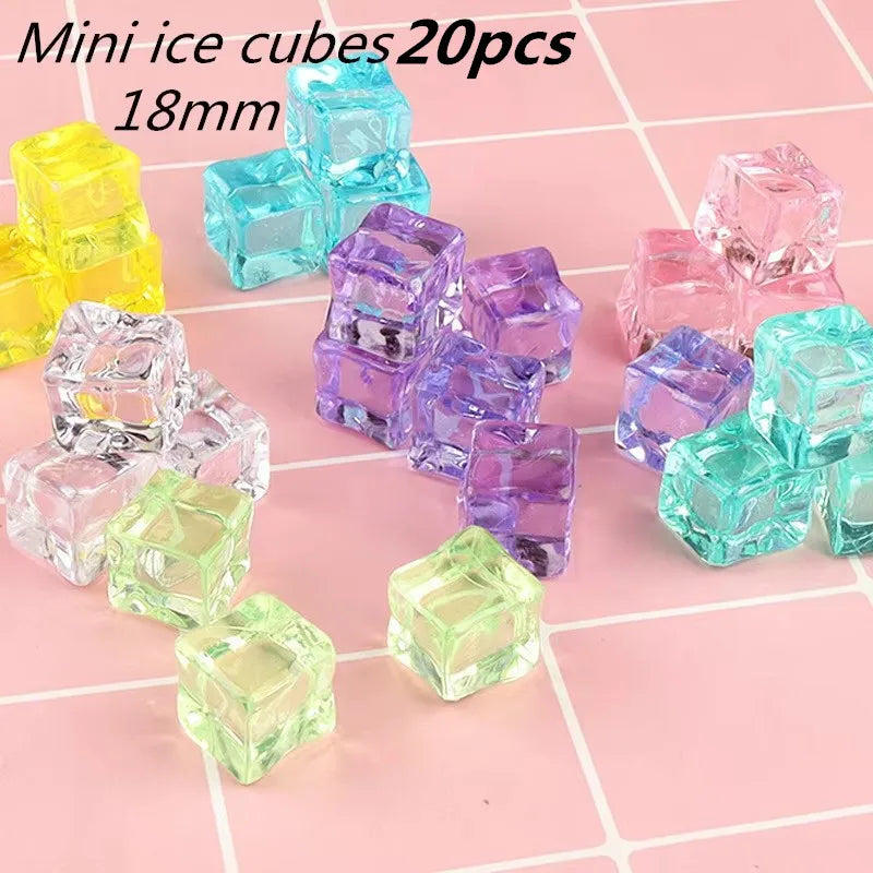Fidget Toy Mini Squishy Toys Mochi Ice Block Stress Ball Toy Kawaii Transparent Cube Cat Paw Fish Stress Relief Squeeze Toy