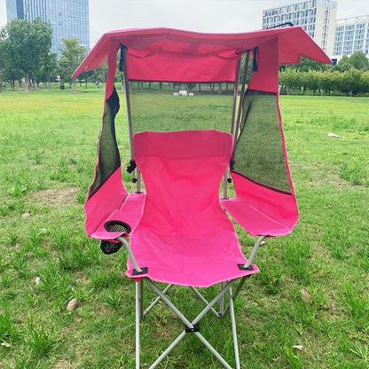 Outdoor Folding Chair, Leisure Fishing Chair, Portable Sunshade, Sunscreen, Camping Beach Chair, Armrest, Director's Sketching