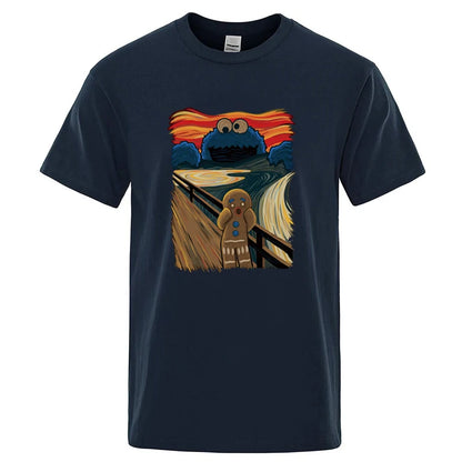 Summer Men High Quality T-shirt Cotton Blend Short Sleeve Print Casual Loose Men T Shirt O-neck Male T-shirt Male Tees  for Men
