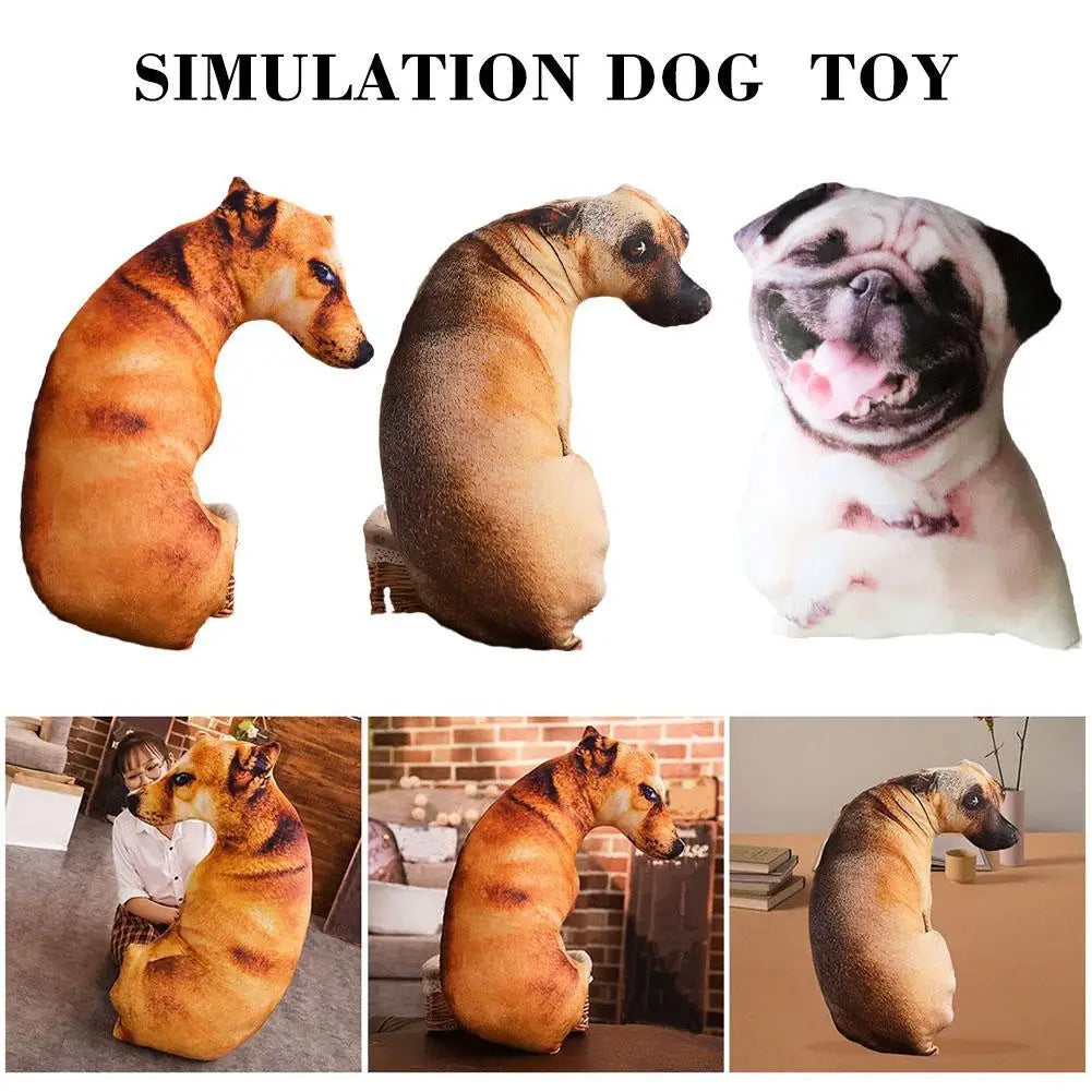 3d Simulatie Hond Shiba Bulldog Toy Labrador Corgi Schattige Kussen Auto Huisdecoratie Hondenliefhebber Simulated Dog Pillow