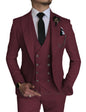 3 Piece Men's Wedding Dress Suits Slim Fit Lapel Tuxedos Party Leisure Formal Male Suit For Groomsman Suit (Blazer+Vest+Pants)