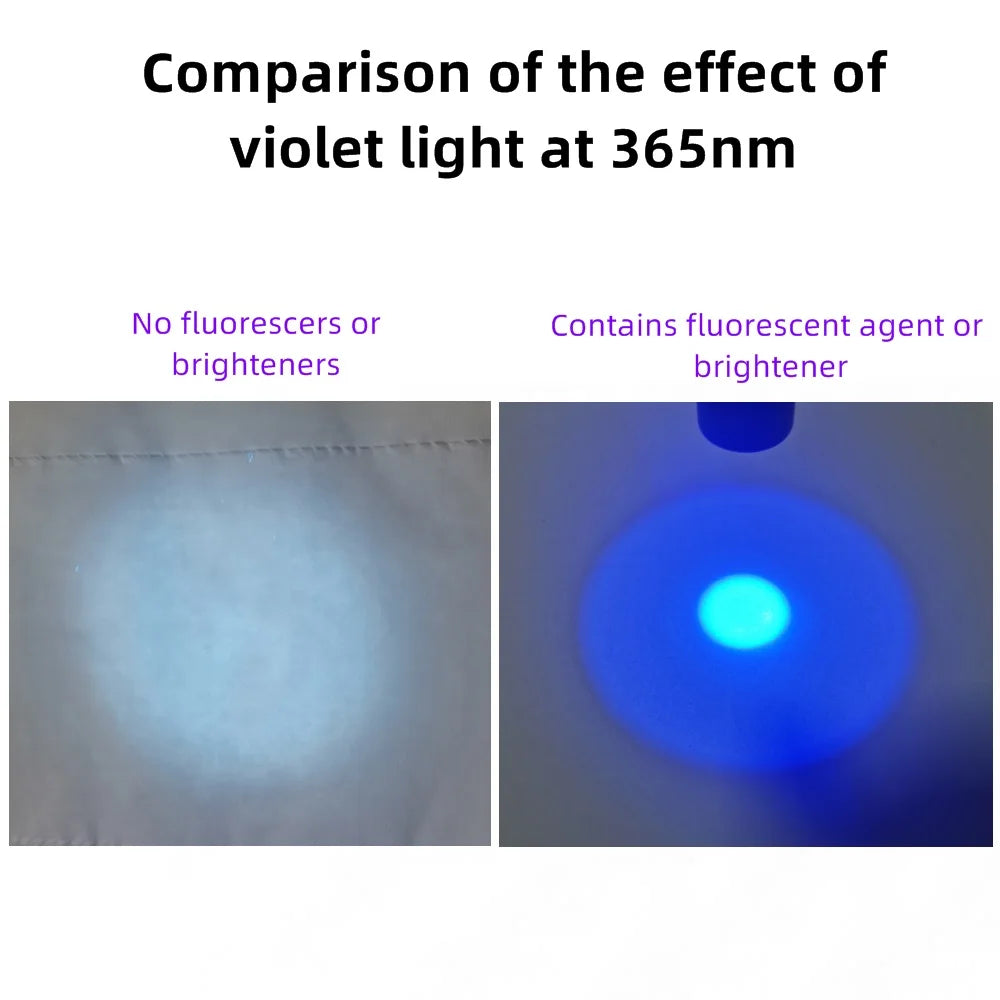 SV62 3W UV 365nm LED Flashlight AAA Mini Pen Ultraviolet Torch Money Marker Ore Pet Urine Stain Scorpion Black Light Detector