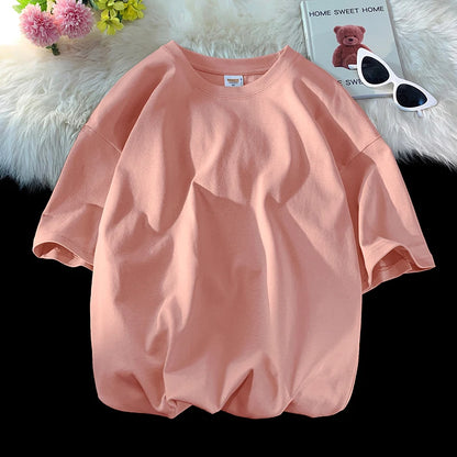 Summer 100% Cotton T Shirts,Short Sleeve Crew Neck Tops,Oversize Tee,Soft T Shirt for Women