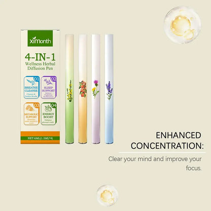 Natural Energy Boost Clear Breathing Herbal Diffuser Mullein Thyme Tea Enhances Energy Promotes Sleep Health Cleanses Lungs 4pcs
