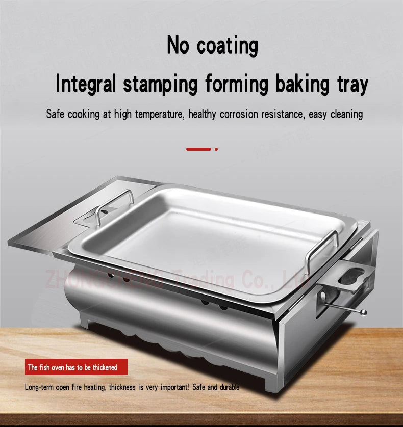 New Fish oven commercial and household thickened stainless steel paper wrapped fish pan