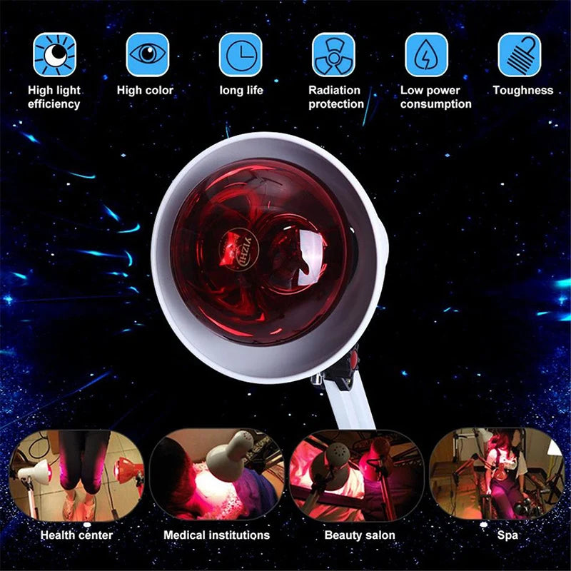 ZONGKUNG Physiotherapy Lamp Massage Tools Infrared Heat Heating Therapy Light Pain Relief Health Care Black Relief Pain Tools