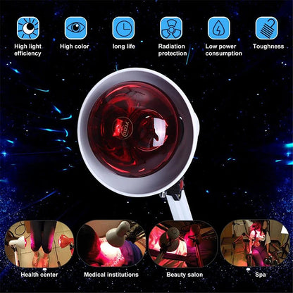 ZONGKUNG Physiotherapy Lamp Massage Tools Infrared Heat Heating Therapy Light Pain Relief Health Care Black Relief Pain Tools