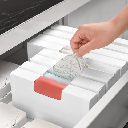 Kitchen Trash Bag Holder Large Capacity Plastic Bag Dispenser for Gloves and Garbage Bags Home Storage Container