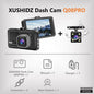 XUSHIDZ Q08 NEW 1080P HD  Car Vehicle DVR Video Recorder Dashcam 24h Parking Monitor G-sensor Dash Camera Loop Recording