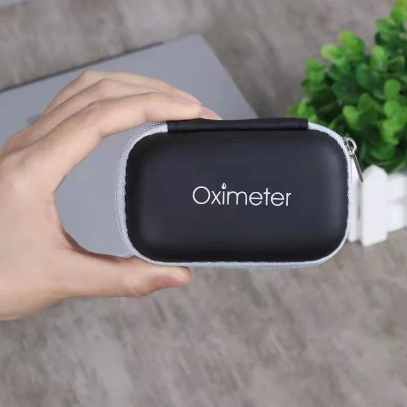 Rechargeable Medical Oximeter Strap Lanyard Fingertip Pulse Oximeter Blood Oxygen Saturation Monitor Digital LED Display Child