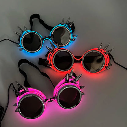 New Cool Cyberpunk Style Glasses Glowing Party Decor Luminous LED Sunglasses Lighting Up Bar Rave Music Dancing Party