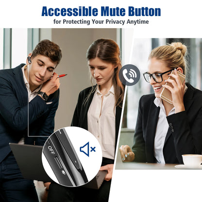 New Bee B45 Bluetooth 5.0 Headset Wireless Earphone Headphones with Dual Mic Earbuds Earpiece CVC8.0 Noise Reduction for Driving