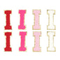 8pcs Sweet 26 Letters Towel Embroidery Patch Pink A-Z Self-adhesive Sticker Decoration For DIY Apparel Bag Crafts Accessories