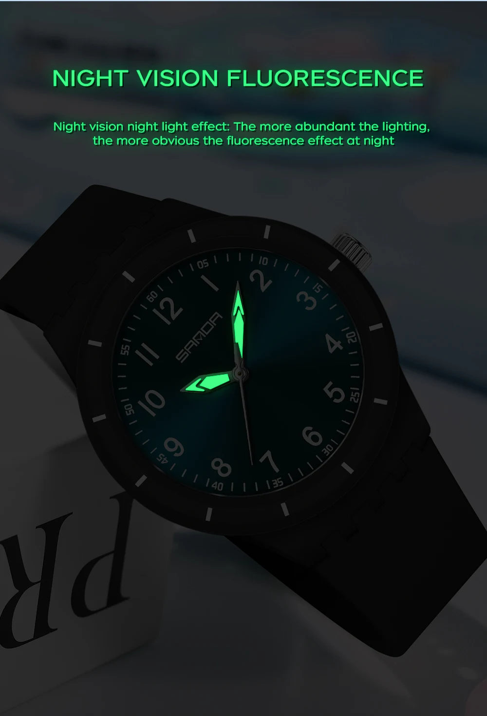 SANDA New Fashion Man Sports Watches Unisex Quartz Watch Simple Waterproof 50M Night Light Men Woman Student Gift Silicone Watch