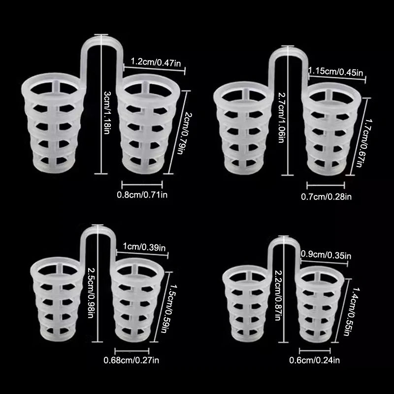 (New) 4/8Pcs Silicone Anti Snore Nasal Dilators Apnea Aid Snoring Nose Clip Nose Breathing Apparatus Devices