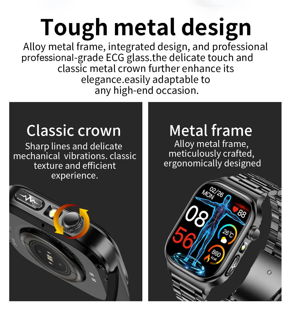 New Blood Lipids Uric Acid Blood pressure Smart Watch Men ECG+PPG Fitness Tracker Clock Heart Rate Bluetooth call Smart watches