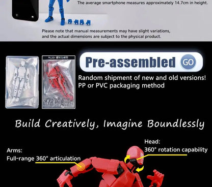 9L3D Multi-joint Articulated Anime Figures Saitama Kenshiro One Punch Man Fist North Star Chainsaw Man Dummy 13 Collectible Toys
