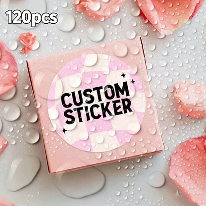 1-120Pcs Round Custom Stickers, Personalized Text Image Labels for Favor Pouches, Cookie Packaging & Party Invite Seals