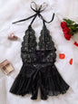 Push Up Women's Hollow Erotic Lingerie Set Lace Transparent Underwear Slim Fit Erotic Bra Set Lace Sexy Fashion Sleepwear Dress