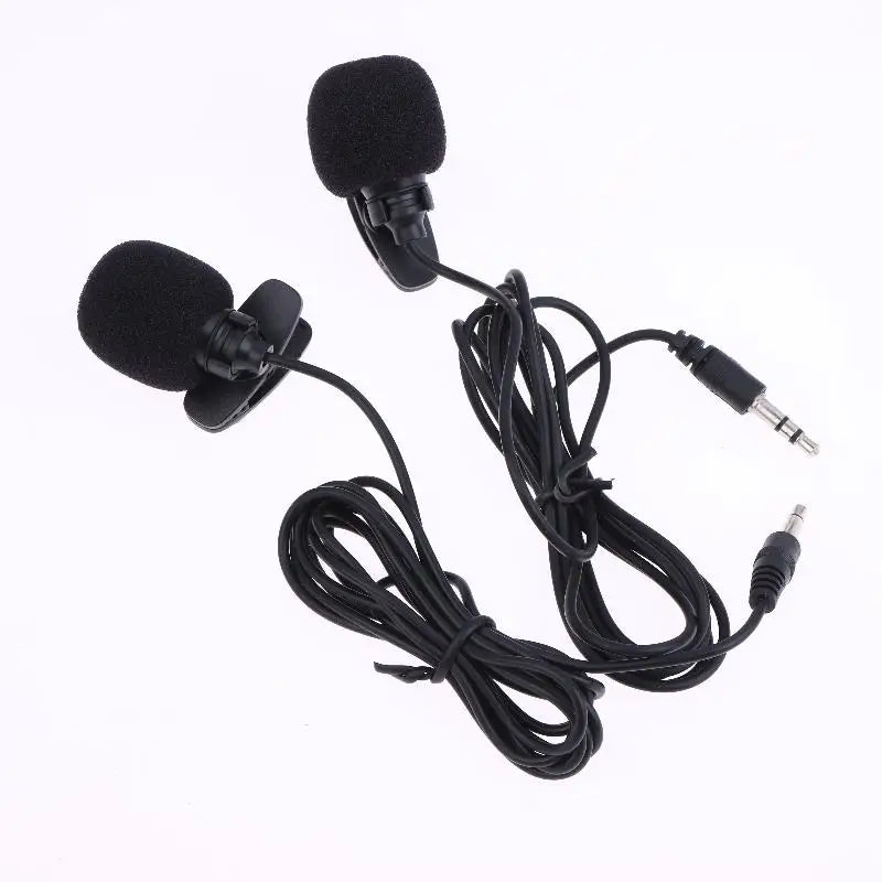 1 Pc Hands-free Condenser Clip-on Lapel Mic 1.5 Meters Mini Portable Lavalier Wired 3.5mm Microphone For Phone And Laptop PC