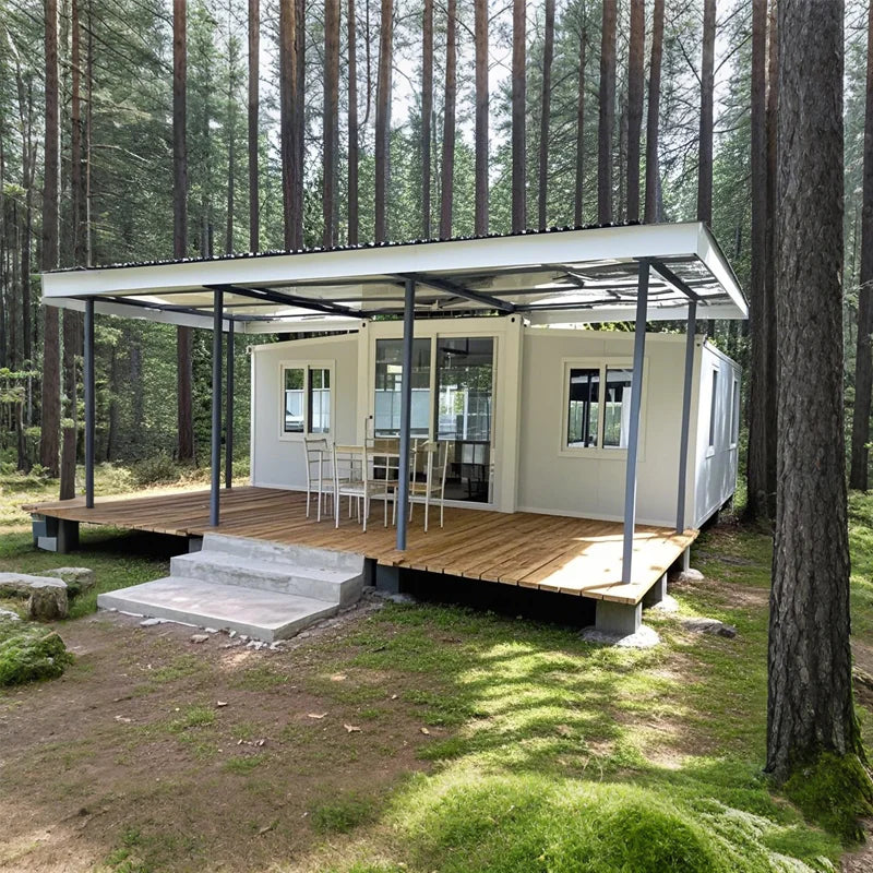 Restaurant 20FT 40 Ft Prefab Steel Prefabricated Sandwich Panel Expandable Living Container House Tiny Homes With Bathroom