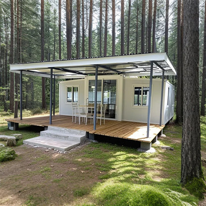 Restaurant 20FT 40 Ft Prefab Steel Prefabricated Sandwich Panel Expandable Living Container House Tiny Homes With Bathroom