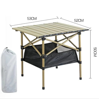 2025 Portable Folding Table Camping Table Outdoor Folding Storage Long Table Easy To Install With Net Bag Black Camping Desk