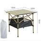 2025 Portable Folding Table Camping Table Outdoor Folding Storage Long Table Easy To Install With Net Bag Black Camping Desk