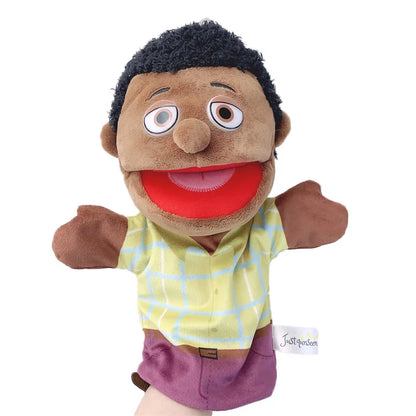 Family Soft Stuffed Toy Doll Dad Mum Brother Sister Cospaly Plush Doll Educational Baby Toys Kawaii Hand Finger Puppet