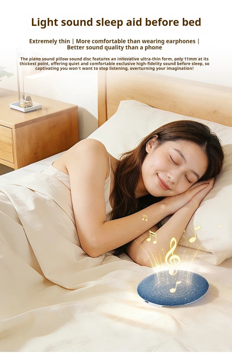 Bluetooth 6.0 Pillow Speaker for Sleeping, Wireless MP3 Music Player for Sleeping Ultra-Thin Under Pillow Sound Machine