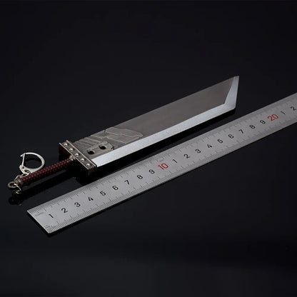 22cm Buster Sword Fantasy Game Weapon Cloud Strife Game Metal Sword Weapon Model Home Ornament Samurai Karambit Knafe Crafts Toy
