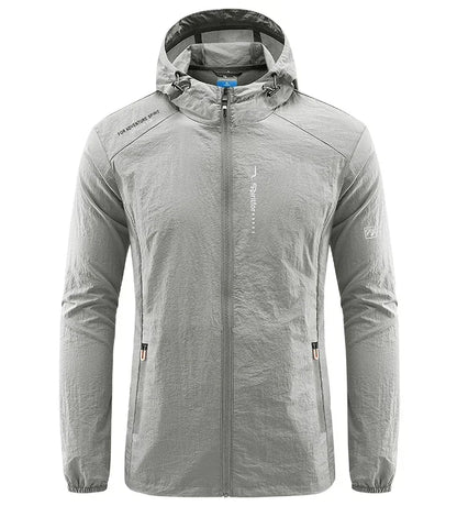 UPF50+ Summer Outdoor Quick Dry Sun-Protective Thin Jacket Men Hiking Fishing Cycling Hooded Gym Sport Ultra Light Windbreaker
