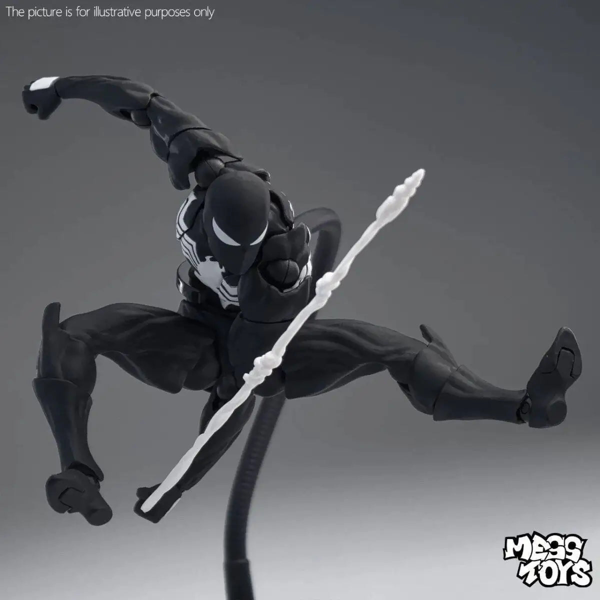 16cm MESS TOYS 1/12 Spider-Man Venom Symbiote Kaine Parker Scarlet Spider Black & Red Suit Action Figure Anime Model Toy Gifts