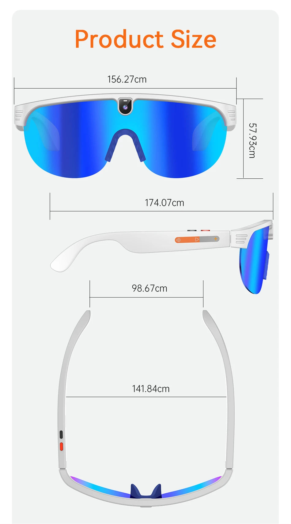4K Polarized AI Smart Cycling Glasses Men 800W Camera Video Recording Translation Sunglasses Bluetooth Call Music Sports Glasses