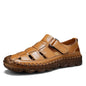 Large Size Summer New Men's Beach Sandals Outdoor Casual Leather Bag Head Wear-resistant Breathable Men's Shoes