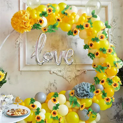 2/5/10M Solar Sunflower String Light Outdoor Waterproof Artificial Flower Vine Atmosphere Lamp For Home Party Holiday Decoration