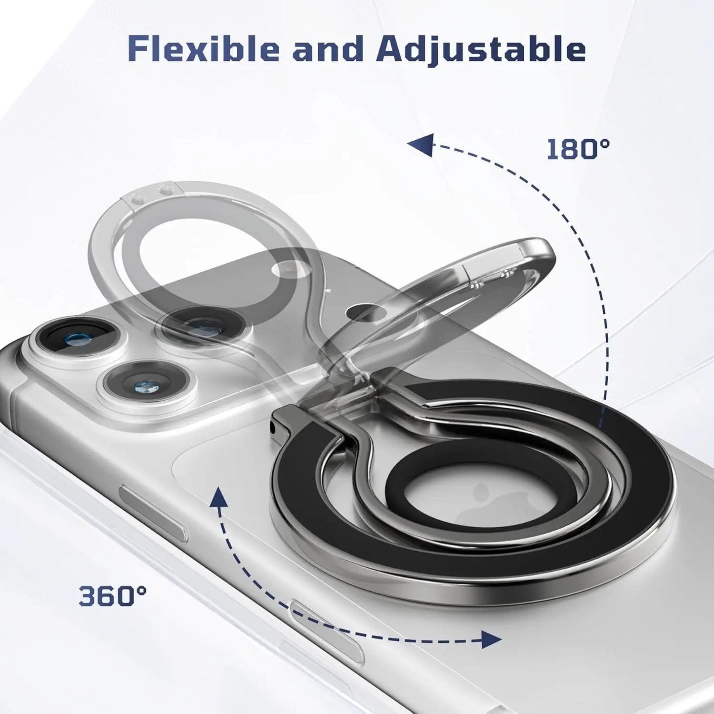 Magnetic Phone Holder Stand for Magsafe Lightweight Phone Finger Ring Snap Grip Kickstand Accessories for iPhone 17 16 15 14 13