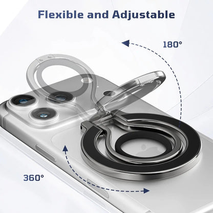 Magnetic Phone Holder Stand for Magsafe Lightweight Phone Finger Ring Snap Grip Kickstand Accessories for iPhone 17 16 15 14 13