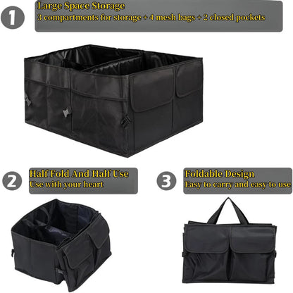Big Capacity Collapsible Car Storage Box Trunk Cargo Case Repair Tools Holder Auto Organizer Automotive Accessories Universal