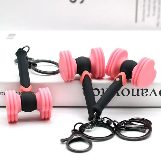 Bp Fan Support Stick Keychain Kpop Popular Girl Group Love Hammer Keychain Girl Group Star Concert Black Fan Key Chains