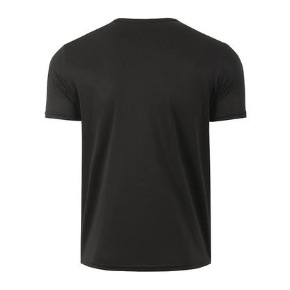 1/2-Piece Men's Summer Black And White Solid Color Quick Drying Sports Short Sleeved Loose And Breathable Sports Running Trend