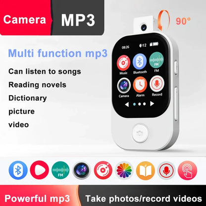MP3 Player HiFi 2026 New Bluetooth 5.3 Sports Sound Music Walkman with Camera for Photos Built-in FM Radio Voice Recorder