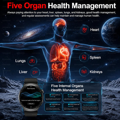 2026New Nursing Grade Health Smartwatches For Men Women Precision Detection Heart Rate Blood Fats Uric Acid ECG+PPG Smart Watch