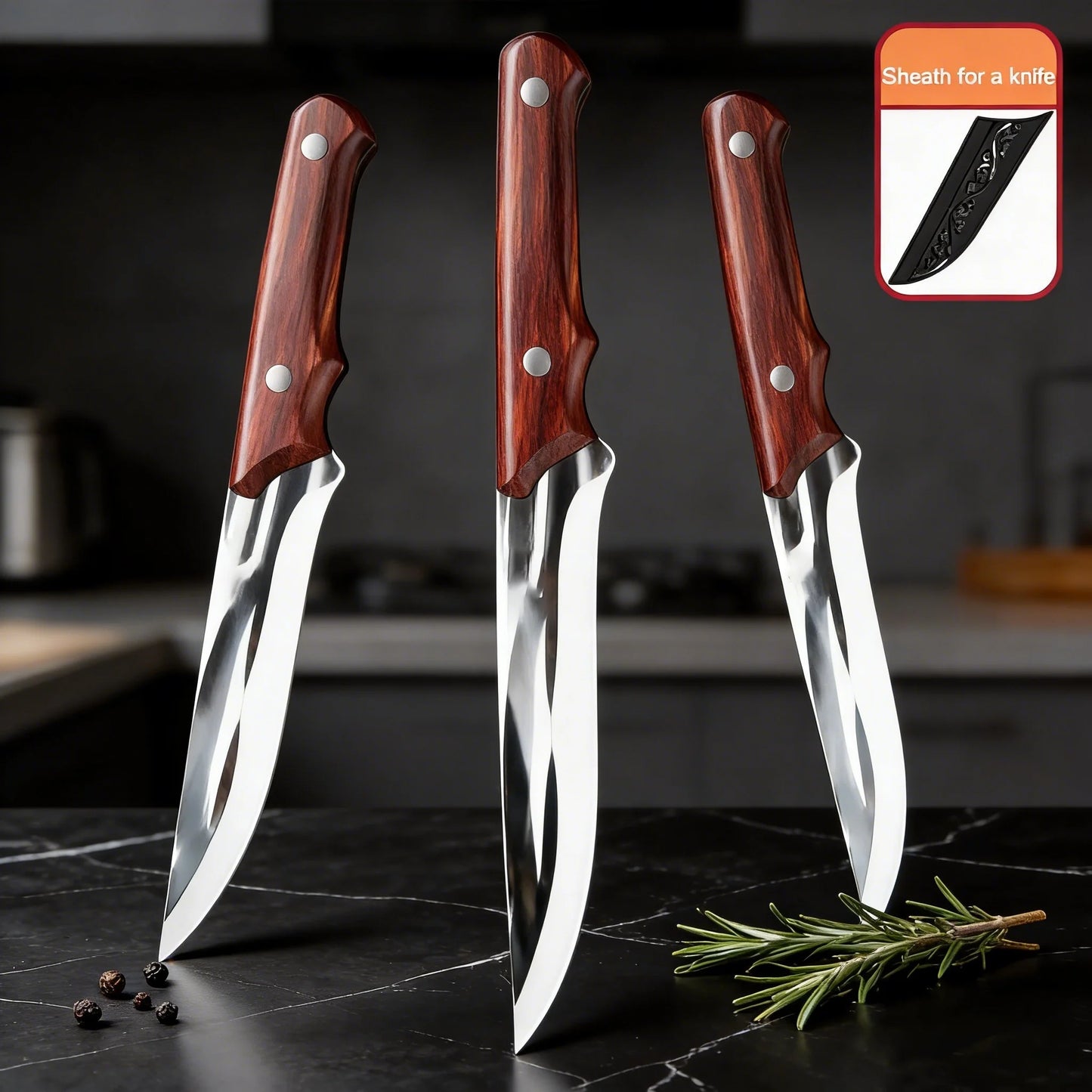 Kitchen knives, forged boning knives, professional high-hardness slaughter knives for the kitchen, Japanese chef's fruit knives
