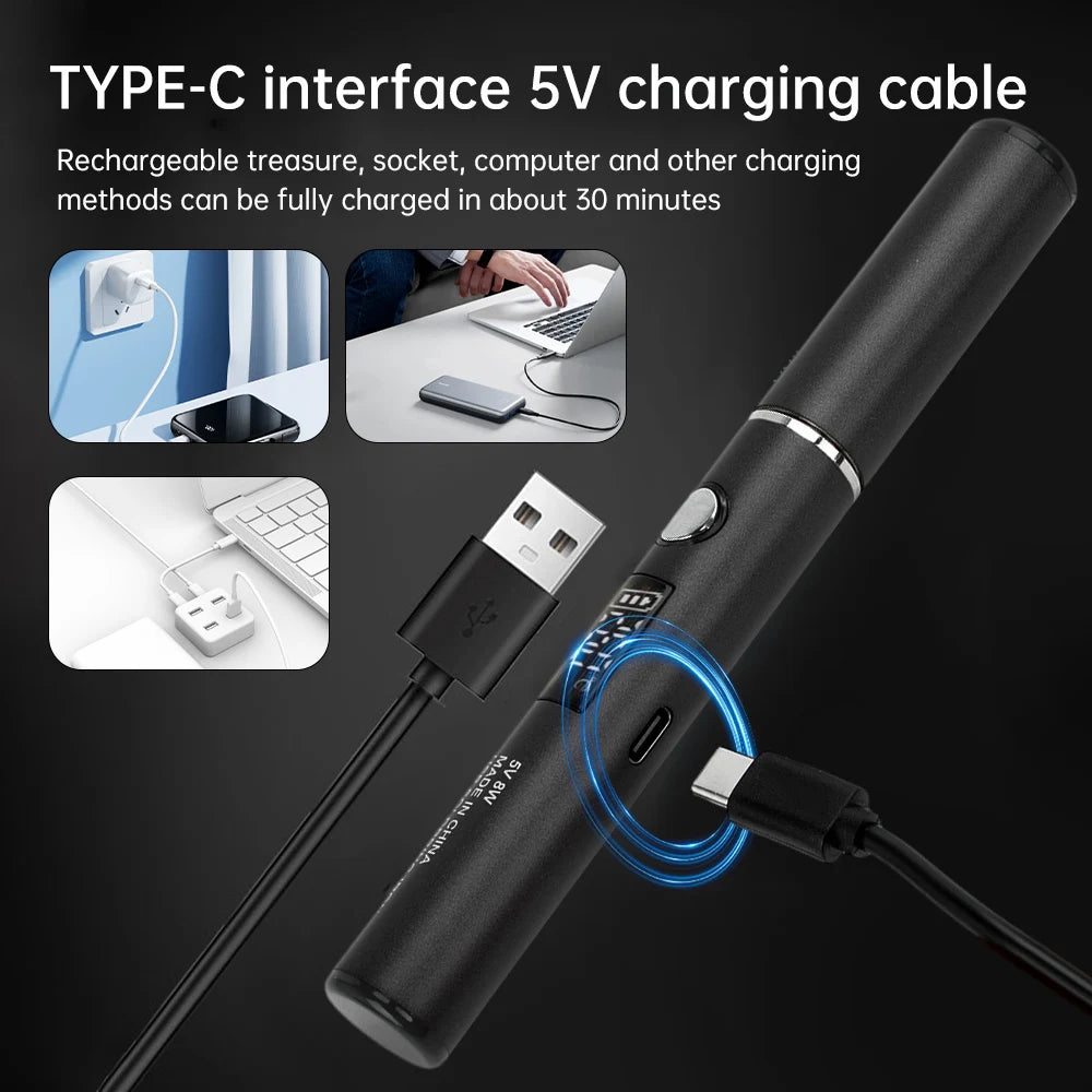 The latest USB soldering iron 5-speed temperature control mini soldering iron Type C interface plug-in models 850/1400 MAH