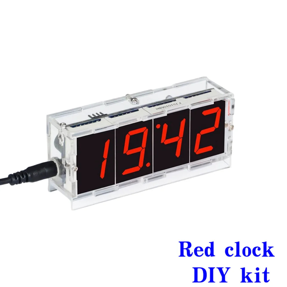 Colorful DIY Digital Clock Kit Display Date Week Temperature Alarm Soldering Project Learning Practice Solder Diy Electronic Kit