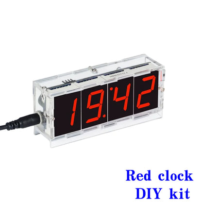 Colorful DIY Digital Clock Kit Display Date Week Temperature Alarm Soldering Project Learning Practice Solder Diy Electronic Kit