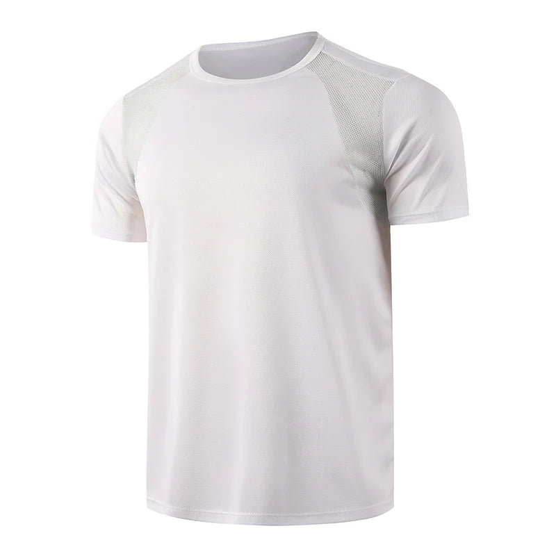 1/2-Piece Men's Summer Black And White Solid Color Quick Drying Sports Short Sleeved Loose And Breathable Sports Running Trend